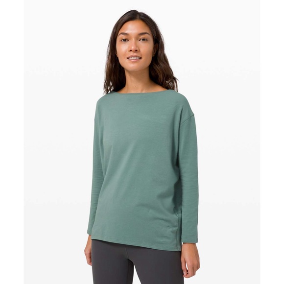 Lululemon Back in Action Long Sleeve Top - Tidewater Teal Green - Picture 3 of 9